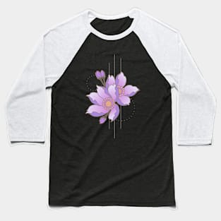 Lotus Flower Yoga Symbol Color Tattoo Aestetics 8 Baseball T-Shirt